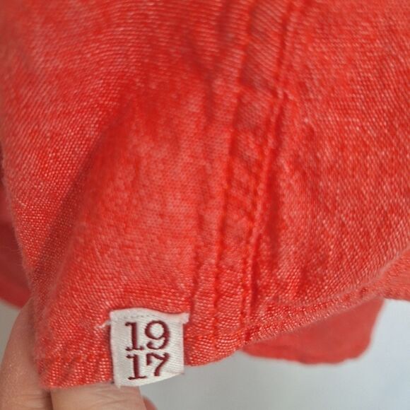 Sovereign Codes Men's Button Up Shirt Short Sleeve Red Classic Casual Large - Picture 5 of 9